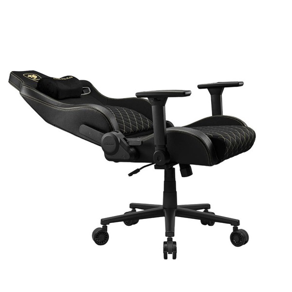 كرسي العاب COUGAR DEFENSOR GOLD F, مساند ذراع 4D, خامة قماش, الإرجاع حتى 155°, وسادة دعم لأسفل الظهر, رافعة غاز Class 4, التحمل الى 150 كجم - أسود كرسي العاب COUGAR DEFENSOR GOLD F, مساند ذراع 4D, خامة قماش, الإرجاع حتى 155°, وسادة دعم لأسفل الظهر, رافعة غاز Class 4, التحمل الى 150 كجم - أسود