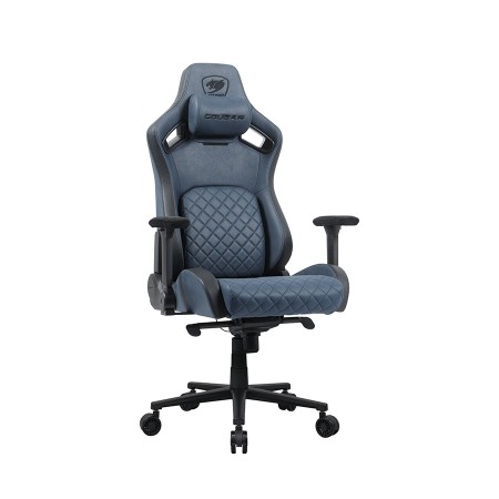 COUGAR DEFENSOR S gaming chair, 4D foldable armrests, Neck pillow made of adaptive foam, Class-4 gas, up to 150 kg - Navy Blue