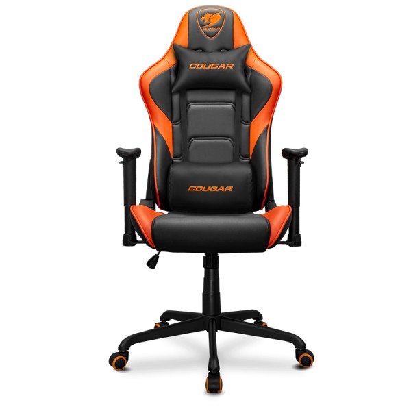 Gaming Chair COUGAR Armor Elite ,Ergonomic Design ,D Adjustable ,Breathable PVC Leather - Orang /Black