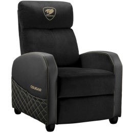 كرسي العاب COUGAR Ranger Elite Sofa, تصميم يشبه الأريكة مع وسائد فاخرة, رافعة غاز Class 4, مساند ذراع قابلة للتعديل, جلد PVC فاخر, يتحمل الى  160 كجم - أسود/ذهبي 