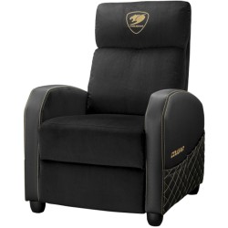 كرسي العاب COUGAR Ranger Elite Sofa, تصميم يشبه الأريكة مع وسائد فاخرة, رافعة غاز Class 4, مساند ذراع قابلة للتعديل, جلد PVC فاخر, يتحمل الى  160 كجم - أسود/ذهبي 