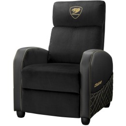 كرسي العاب COUGAR Ranger Elite Sofa, تصميم يشبه الأريكة مع وسائد فاخرة, رافعة غاز Class 4, مساند ذراع قابلة للتعديل, جلد PVC فاخر, يتحمل الى  160 كجم - أسود/ذهبي 