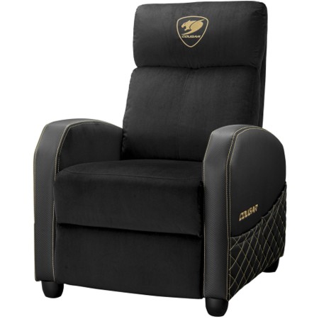 كرسي العاب COUGAR Ranger Elite Sofa, تصميم يشبه الأريكة مع وسائد فاخرة, رافعة غاز Class 4, مساند ذراع قابلة للتعديل, جلد PVC فاخر, يتحمل الى 160 كجم - أسود/ذهبي كرسي العاب COUGAR Ranger Elite Sofa, تصميم يشبه الأريكة مع وسائد فاخرة, رافعة غاز Class 4, مساند ذراع قابلة للتعديل, جلد PVC فاخر, يتحمل الى 160 كجم - أسود/ذهبي