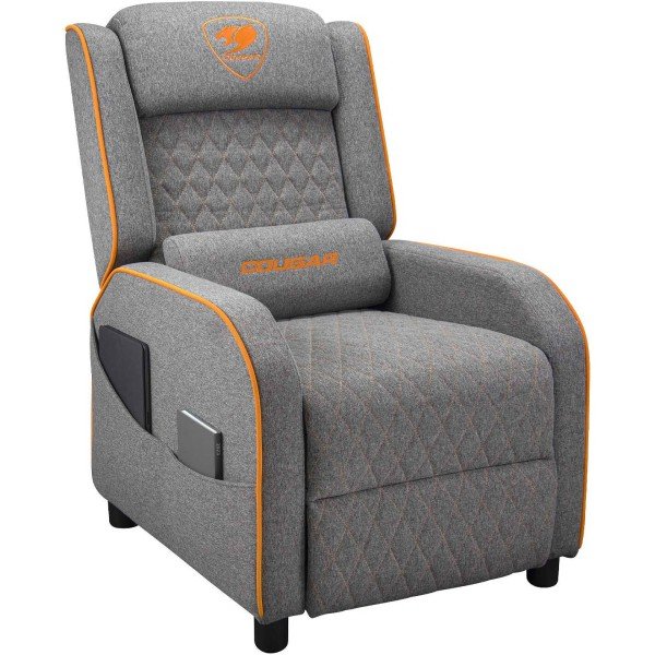 The COUGAR RANGER ONE Fabric Gaming chair, Sofa-style Ergonomic design for long gaming sessions, Up to 150 kg - Grey/Orange The COUGAR RANGER ONE Fabric Gaming chair, Sofa-style Ergonomic design for long gaming sessions, Up to 150 kg - Grey/Orange