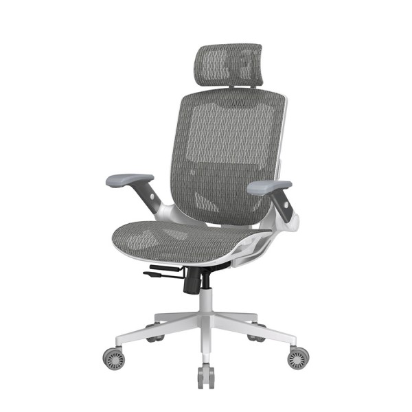 كرسي العاب COUGAR Speeder One, مساند ذراع 2D, دعم منحني إرجونومي مع قابلية تعديل أسفل الظهر, رافعة غاز Class 4, التحمل الى 120 كجم - أبيض