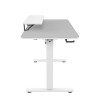 طاولة كهرائية COUGAR E-STAR 140, نظام رفع كهربائي , الأبعاد 1400 × 600 × 15 مم, الارتفاع 720 ~ 1170 مم, وسادة سطح مكتب كاملة, منظم كابلات - أبيض