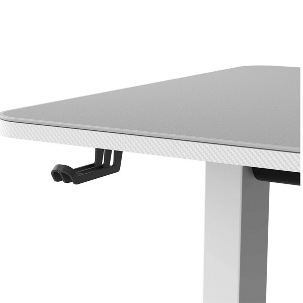 طاولة كهرائية COUGAR E-STAR 140, نظام رفع كهربائي , الأبعاد 1400 × 600 × 15 مم, الارتفاع 720 ~ 1170 مم, وسادة سطح مكتب كاملة, منظم كابلات - أبيض