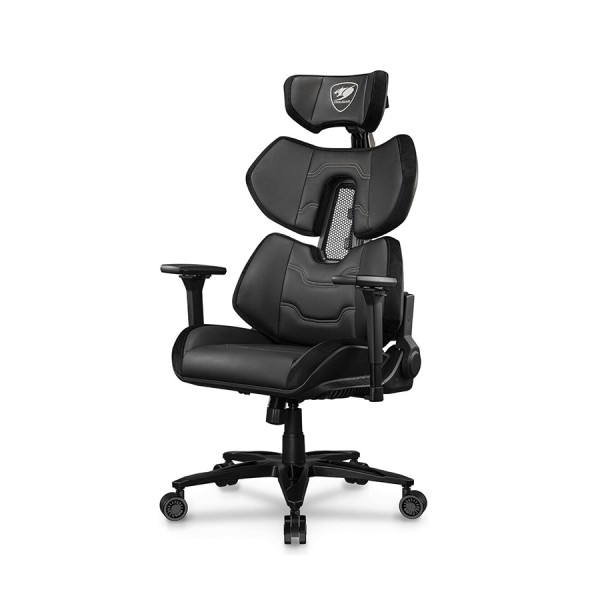 كرسي العاب COUGAR Terminator Elite, تصميم مريح Second Spine, تنجيد فاخر من Hyper-Dura Leatherette, مساند ذراع 4D قابلة للتعديل, رافعة غاز Class 4, يتحمل الى 135 كجم - أسود/فضي كرسي العاب COUGAR Terminator Elite, تصميم مريح Second Spine, تنجيد فاخر من Hyper-Dura Leatherette, مساند ذراع 4D قابلة للتعديل, رافعة غاز Class 4, يتحمل الى 135 كجم - أسود/فضي