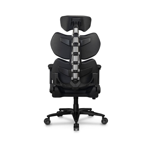 كرسي العاب COUGAR Terminator Elite, تصميم مريح Second Spine, تنجيد فاخر من Hyper-Dura Leatherette, مساند ذراع 4D قابلة للتعديل, رافعة غاز Class 4, يتحمل الى 135 كجم - أسود/فضي كرسي العاب COUGAR Terminator Elite, تصميم مريح Second Spine, تنجيد فاخر من Hyper-Dura Leatherette, مساند ذراع 4D قابلة للتعديل, رافعة غاز Class 4, يتحمل الى 135 كجم - أسود/فضي