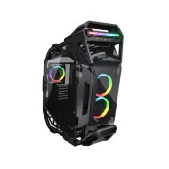 COUGAR CRATUS Unique open-frame design Case, support ATX PSUs, Support E-ATX, ATX, Micro-ATX, Mini-ITX, Ideal for RGB - BLACK