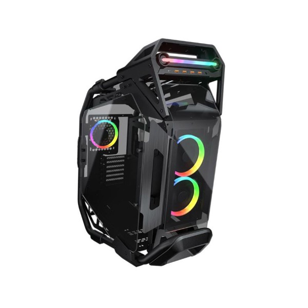 COUGAR CRATUS Unique open-frame design Case, support ATX PSUs, Support E-ATX, ATX, Micro-ATX, Mini-ITX, Ideal for RGB - BLACK