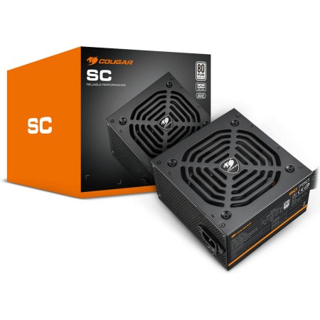مزود طاقة كوجر SC 650 واط، 80 PLUS، تقنية DC-DC، مروحة صامتة، حماية كاملة، باللون أسود