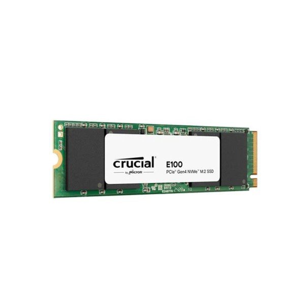وحدة تخزين Crucial E100, سعة 2 تيرابايت,  تصميم M.2 2280, سرعة قراءة تصل إلى 5000 ميجابايت/ثانية, واجهة PCIe Gen4 x4 NVMe