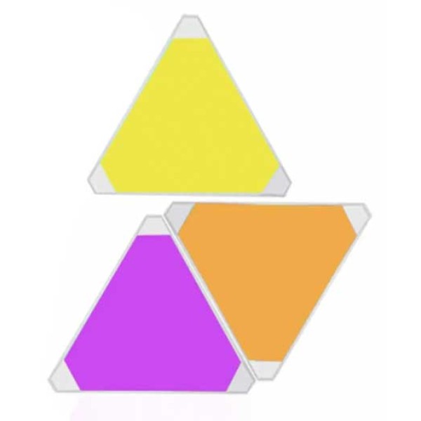 Cololight Smart Triangle Wall Lights with 3 EXTENSION Connection Slots for Gaming Room Decor | 3pcs اضاءات جدارية كولو لايت على شكل مثلثات 3 قطع تكميلية بدون محول