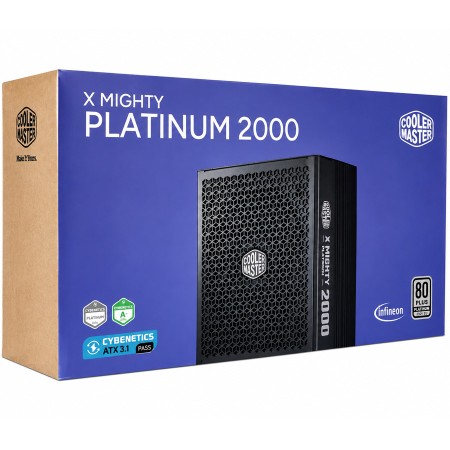مزود طاقة كولر ماستر مايتي بلاتينوم X 2000 واط - ATX 3.1 - 80 بلس بلاتينوم - موديلار