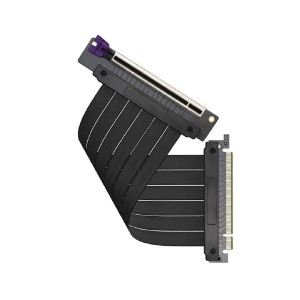 Riser Cable MasterAccessory PCI-E 3.0 x16، بطول 300 مم، تصميم عالي المرونة، مثالي لتركيب بطاقة الرسومات بشكل عمودي داخل صناديق الكمبيوتر- أسود