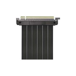 Riser Cable MasterAccessory PCI-E 3.0 x16، بطول 300 مم، تصميم عالي المرونة، مثالي لتركيب بطاقة الرسومات بشكل عمودي داخل صناديق الكمبيوتر- أسود