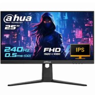 شاشة العاب DAHUA DHI-LM25-E241B، مقاس 24.5 بوصة بدقة FHD ‏(1920 × 1080) من نوع IPS، معدل تحديث 240Hz، زمن استجابة 0.5ms، تدعم HDR10 وتقنية Adaptive Sync