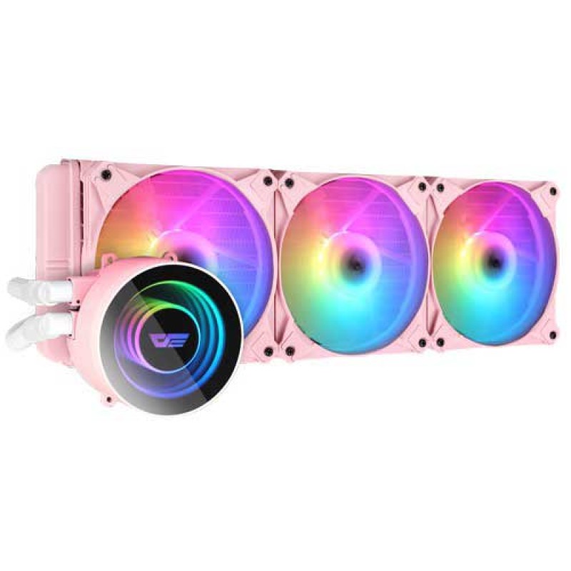 DarkFlash Twister DX360 aRGB AIO Liquid CPU Cooler Pink