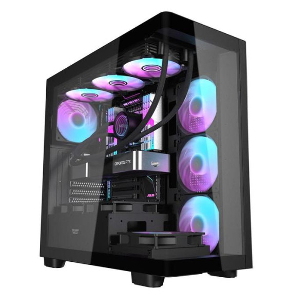 كيس كمبيوتر DARKFLASH DS900G بواجهة زجاجية منحنية – أسود كيس كمبيوتر DARKFLASH DS900G بواجهة زجاجية منحنية – أسود