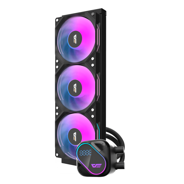 Liquid Cooler DarkFlash DO360 AURA Sync 360mm RGB with LCD Display – BLACK Liquid Cooler DarkFlash DO360 AURA Sync 360mm RGB with LCD Display – BLACK
