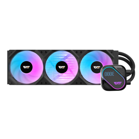 مبرد مائي darkFlash DO360 بحجم 360 مم مع إضاءة RGB وشاشة LCD – أسود مبرد مائي darkFlash DO360 بحجم 360 مم مع إضاءة RGB وشاشة LCD – أسود