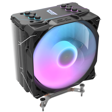 مشتت حرارة هوائي DARKFLASH Z4 PRO Storm Series RGB | تبريد قوي بتقنية AGHP ودعم ARGB - أسود