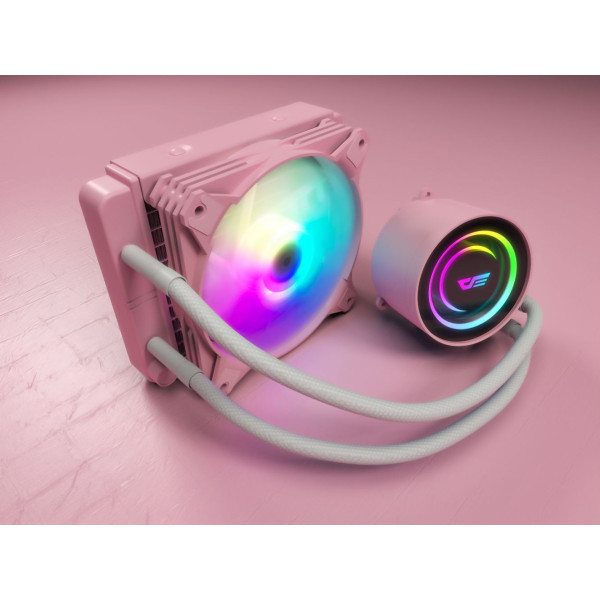 Liquid Cooler DARKFLASH DX120 TWISTER ARGB 120mm  – Pink Edition with RGB Lighting