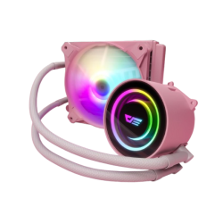 مبرد مائي متكامل DARKFLASH DX120 TWISTER ARGB 120مم – الإصدار الوردي  وإضاءة RGB