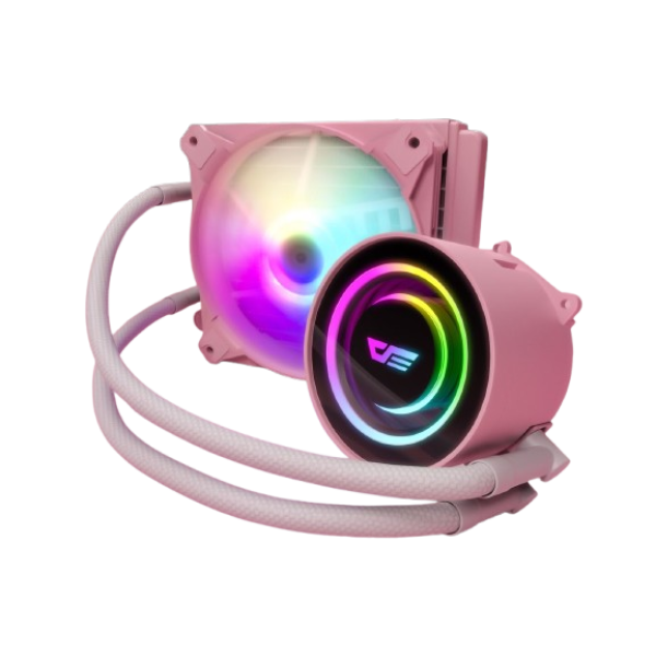 Liquid Cooler DARKFLASH DX120 TWISTER ARGB 120mm  – Pink Edition with RGB Lighting