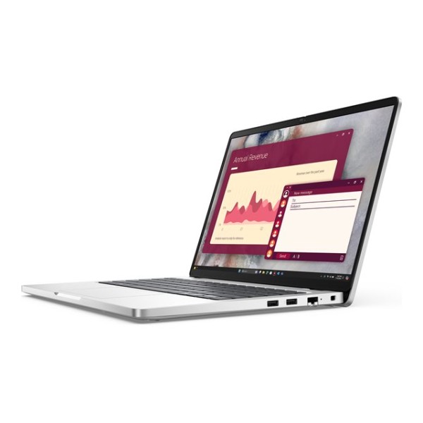 لابتوب محمول Dell Pro 14 Premium PC14250, شاشة 14 بوصة FHD+ IPS,  معالج Ultra 5 235U vPro, ذاكرة 16 جيجابايت DDR5, تخزين 512 جيجابايت M.2 NVMe - فضي