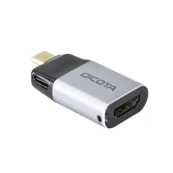 DICOTA USB-C to HDMI Adapter with PD(4K/100W), support 4K and 100W Power Delivery (PD) - SILVER