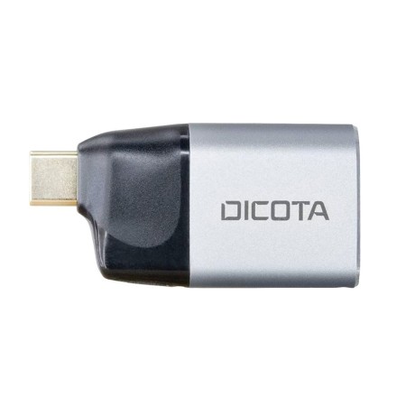 محول DICOTA USB-C إلى HDMI Mini Adapter, يدعم دقة 4K ويوفر توصيل الطاقة Power Delivery حتى 100W, دعم التشغيل الفوري - فضي