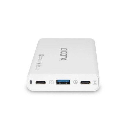 DICOTA 3-Port Desktop Charger Universal 65W,  2x USB-C, 1x USB-A, support Fast Charging - White