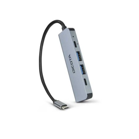 DICOTA USB-C 5-in-1 Video Hub 4K PD 100W multi-function hub, HDMI output up to 4K, PD up to 100W, 2x USB-C , 2x USB-A - Silver DICOTA USB-C 5-in-1 Video Hub 4K PD 100W multi-function hub, HDMI output up to 4K, PD up to 100W, 2x USB-C , 2x USB-A - Silver