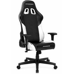 كرسي قيمنق DXRacer Prince Series P132 - تصميم مريح - دعم قطني بذاكرة - أسود/أبيض