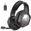 Wireless Gaming Headset EKSA 1000WT ,7.1 surround ,noise-cancelling ,Up to approx. 20 hours -Black