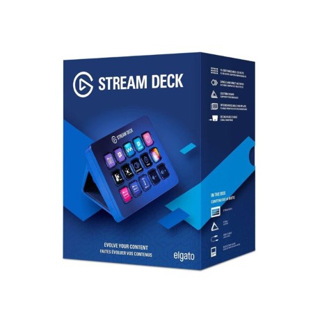 لوحة تحكم احترافية Elgato Stream Deck MK.2, مع 15 مفتاح LCD قابل للتخصيص, تنفيذ أوامر متعددة, متوافقة مع برامج البث المختلفة, توصيل عبر USB-C - أسود