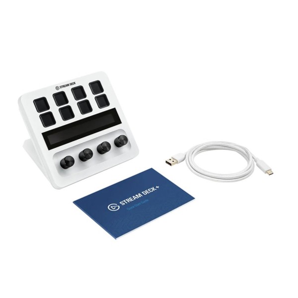 لوحة تحكم +ELGATO Stream Deck, مخصصة لصناع المحتوى, 8 مفاتيح LCD قابلة للتخصيص, 4 مقابض تحكم دوّارة بزاوية 360°, لوحة لمس LCD مدمجة, توصيل USB-C - أبيض لوحة تحكم +ELGATO Stream Deck, مخصصة لصناع المحتوى, 8 مفاتيح LCD قابلة للتخصيص, 4 مقابض تحكم دوّارة بزاوية 360°, لوحة لمس LCD مدمجة, توصيل USB-C - أبيض