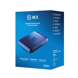 جهاز تسجيل الفديو Elgato 4K X Super Speed,  تسجيل الفيديو بدقة تصل إلى 4K بمعدل 60 إطار/ثانية, تمرير صورة (Passthrough) بدقة 4K بمعدل 144Hz, دعم تقنية HDR10, دعم VRR - أسود 