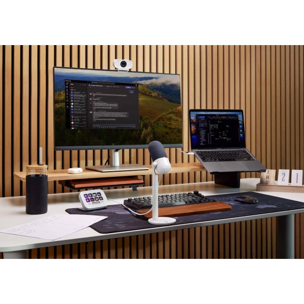 Elgato Wave Neo USB Microphone, Easy plug-and-play, Cardioid polar pattern, Built-in mute button, Ideal for meetings, streaming and recording - WHITE