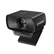 كاميرا احترافية Elgato Facecam MK.2, دقة تصوير Full HD 1080p, معدل تصوير يصل إلى 60 إطارًا في الثانية,  مستشعر Sony CMOS, عدسة زجاجية ثابتة التركيز, توصيل USB-C - أسود