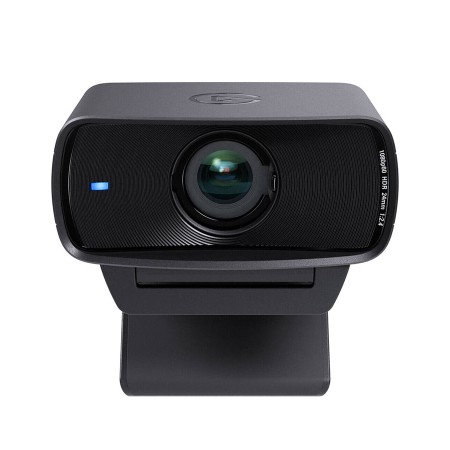 كاميرا احترافية Elgato Facecam MK.2, دقة تصوير Full HD 1080p, معدل تصوير يصل إلى 60 إطارًا في الثانية,  مستشعر Sony CMOS, عدسة زجاجية ثابتة التركيز, توصيل USB-C - أسود