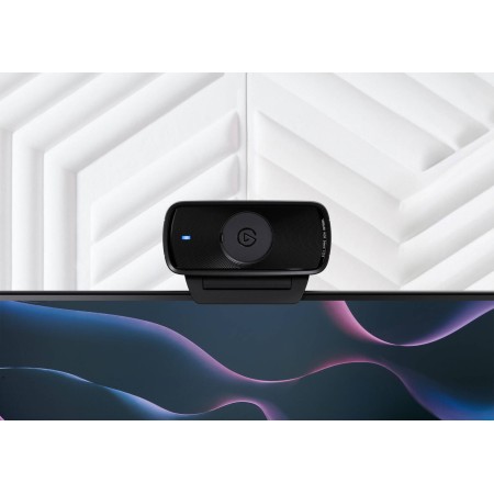 كاميرا احترافية Elgato Facecam MK.2, دقة تصوير Full HD 1080p, معدل تصوير يصل إلى 60 إطارًا في الثانية,  مستشعر Sony CMOS, عدسة زجاجية ثابتة التركيز, توصيل USB-C - أسود