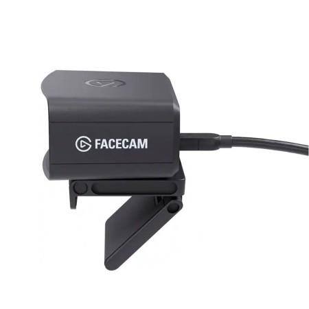 كاميرا احترافية Elgato Facecam MK.2, دقة تصوير Full HD 1080p, معدل تصوير يصل إلى 60 إطارًا في الثانية,  مستشعر Sony CMOS, عدسة زجاجية ثابتة التركيز, توصيل USB-C - أسود