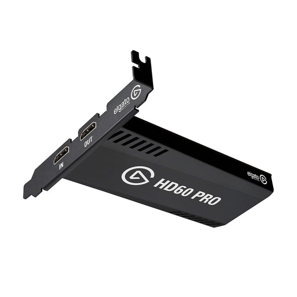 كرت تسجيل فيديو داخلي Elgato HD60 Pro, بطاقة داخلية منفذ PCIe, تسجيل الألعاب بدقة 1080p بمعدل 60 إطارًا في الثانية, ترميز H.264,  دعم Flashback Recording - أسود