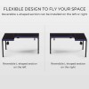 Eureka L60R-B Reversible L-Shaped Glass Gaming Desk - RGB LED Eureka L60R-B Reversible L-Shaped Glass Gaming Desk - RGB LED