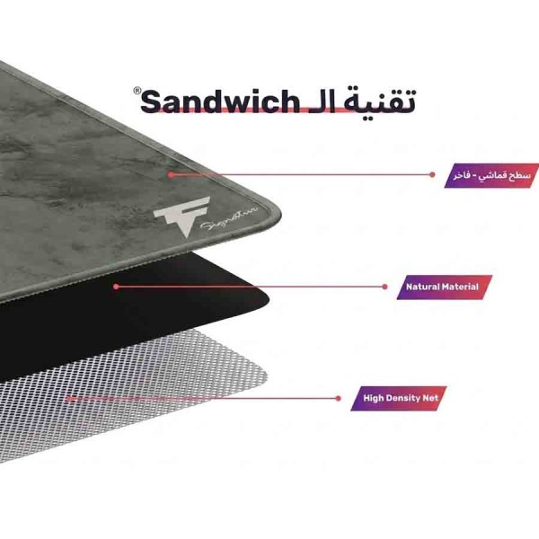 ماوس العاب احترافي Forcex 2XL (90 × 40) إصدار Signature DARK، سطح قماشي ناعم، قاعدة مطاطية مانعة للانزلاق لثبات قوي، مقاومة للماء – رمادي ماوس العاب احترافي Forcex 2XL (90 × 40) إصدار Signature DARK، سطح قماشي ناعم، قاعدة مطاطية مانعة للانزلاق لثبات قوي، مقاومة للماء – رمادي