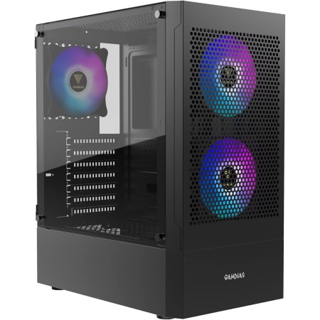 GAMING CASE  GAMDIAS TALOS E3 Mesh TEMP-GLASS  MID TOWER ATX  4x ARGB FANS - BLACK