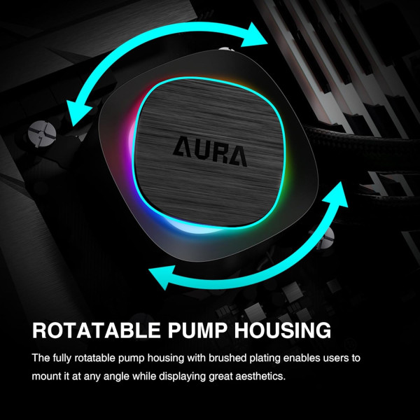 مبرد سائل GAMDIAS AURA GL240 V2 – تبريد مائي AIO بأداء عالي وإضاءة ARGB مبرد سائل GAMDIAS AURA GL240 V2 – تبريد مائي AIO بأداء عالي وإضاءة ARGB